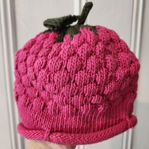 Nana Knits Strawberry Hat- Size M